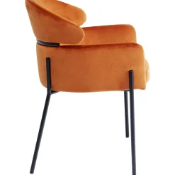 KARE Design Chaise A. Acc. Alexia.Velours Orange