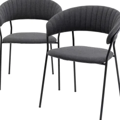 KARE Design Chaise A. Acc. Belle Anthracite (2/Set)