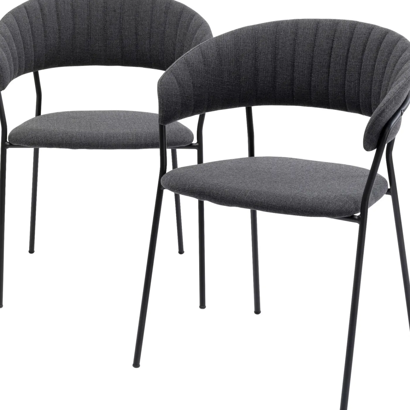 KARE Design Chaise A. Acc. Belle Anthracite (2/Set)