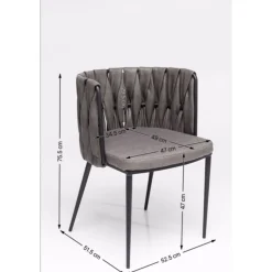 KARE Design Chaise A. Acc. Cheerio Gris Av. Coussin