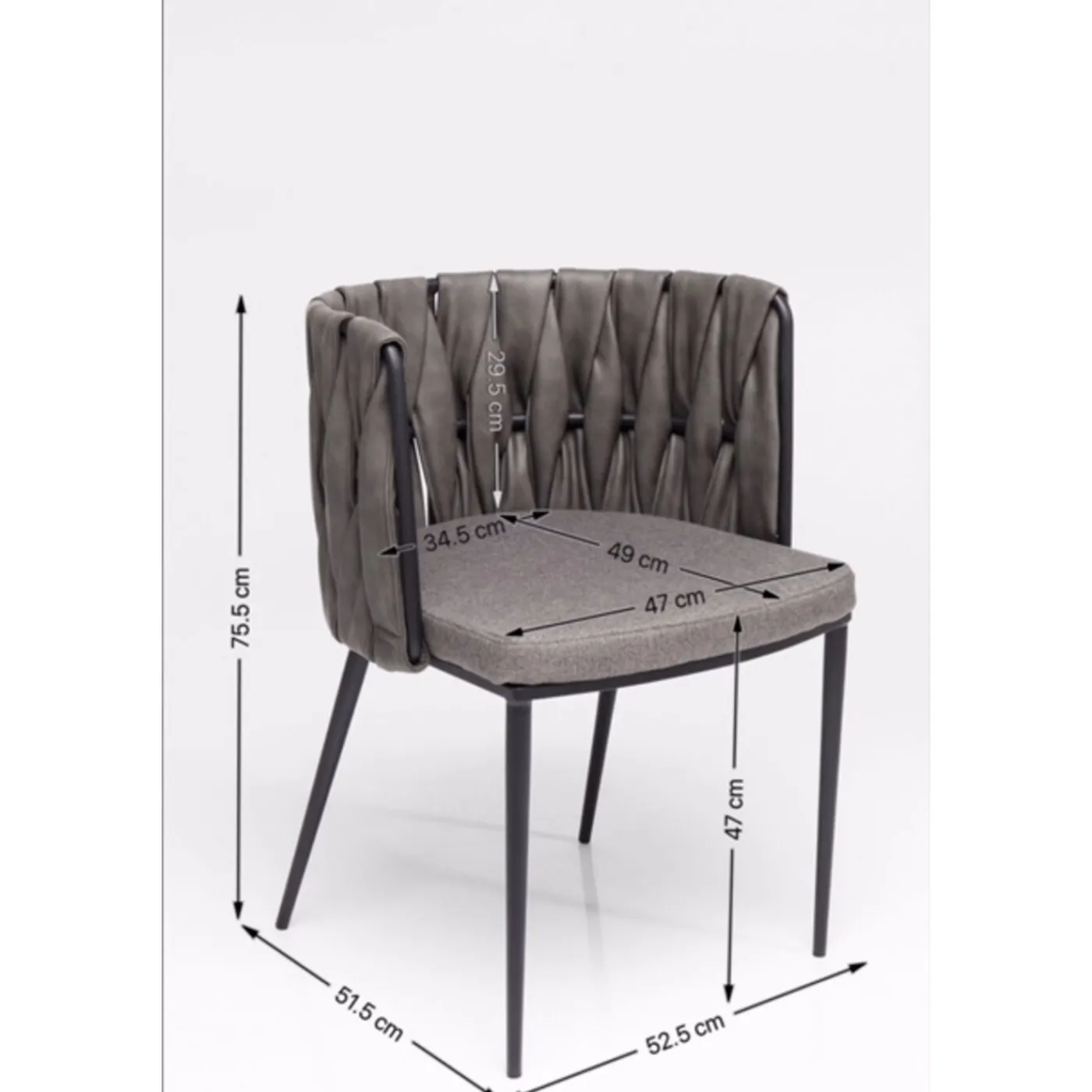 KARE Design Chaise A. Acc. Cheerio Gris Av. Coussin