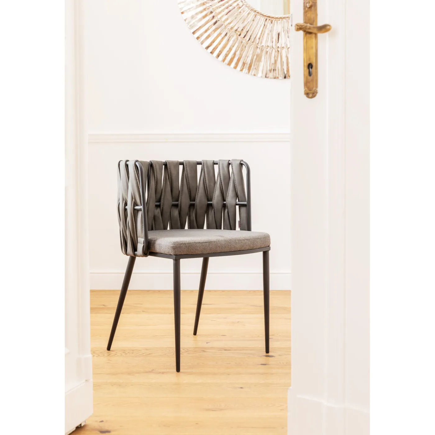 KARE Design Chaise A. Acc. Cheerio Gris Av. Coussin