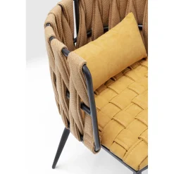 KARE Design Chaise A. Acc. Cheerio Jaune A.Coussin