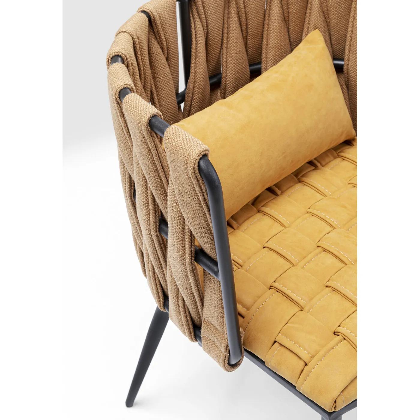 KARE Design Chaise A. Acc. Cheerio Jaune A.Coussin