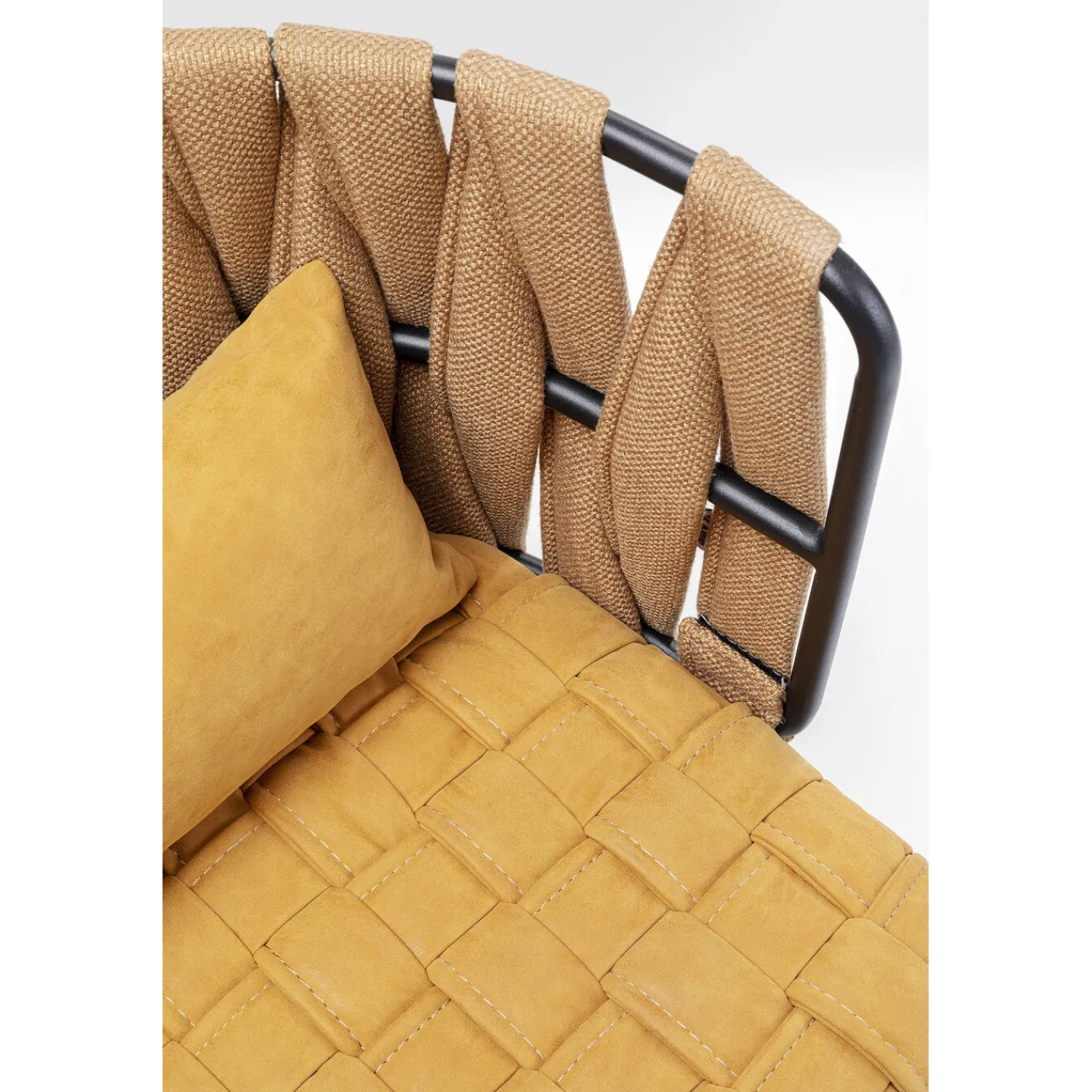 KARE Design Chaise A. Acc. Cheerio Jaune A.Coussin