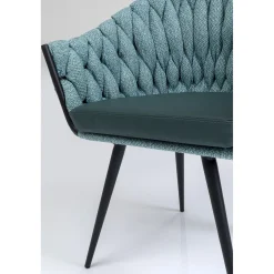 KARE Design Chaise A. Acc. Knot Bleu Petrole