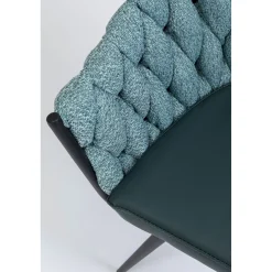 KARE Design Chaise A. Acc. Knot Bleu Petrole