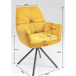 KARE Design Chaise A. Acc. Mila.Jaune