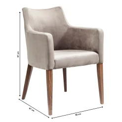 KARE Design Chaise A. Acc. Mode Velours Gris