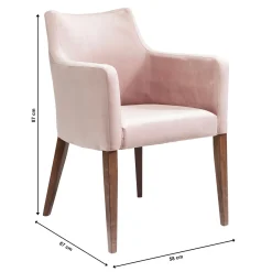 KARE Design Chaise A. Acc. Mode Velours Rose