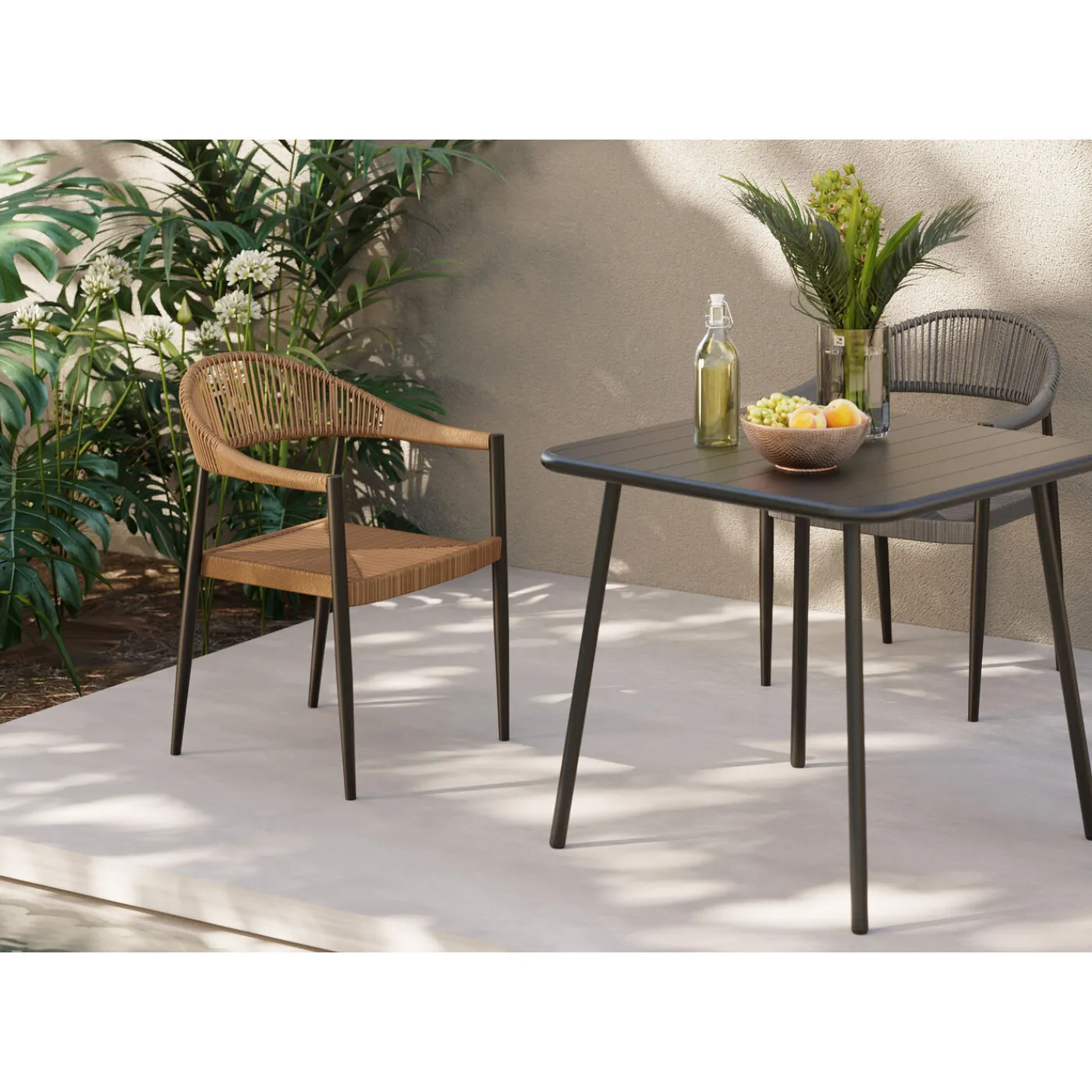 KARE Design Chaise A. Acc. Palma Gris