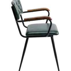 KARE Design Chaise A. Acc. Salsa.Cuir Vert Fonce