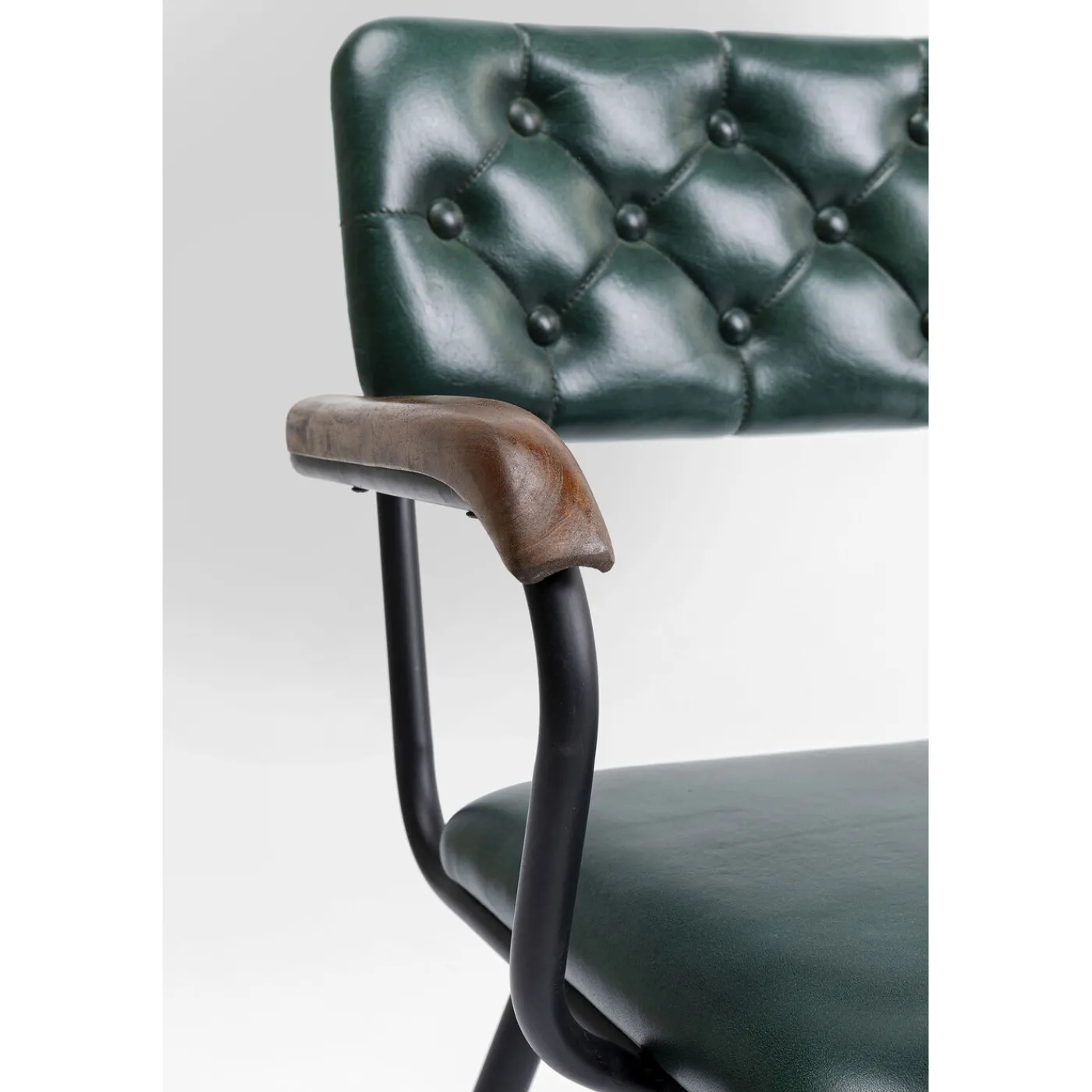 KARE Design Chaise A. Acc. Salsa.Cuir Vert Fonce