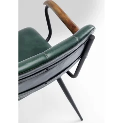 KARE Design Chaise A. Acc. Salsa.Cuir Vert Fonce