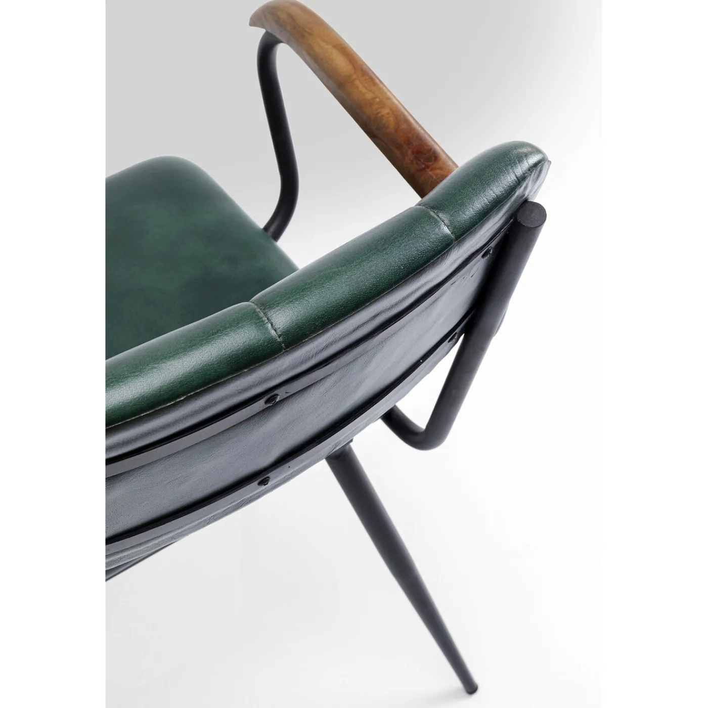 KARE Design Chaise A. Acc. Salsa.Cuir Vert Fonce