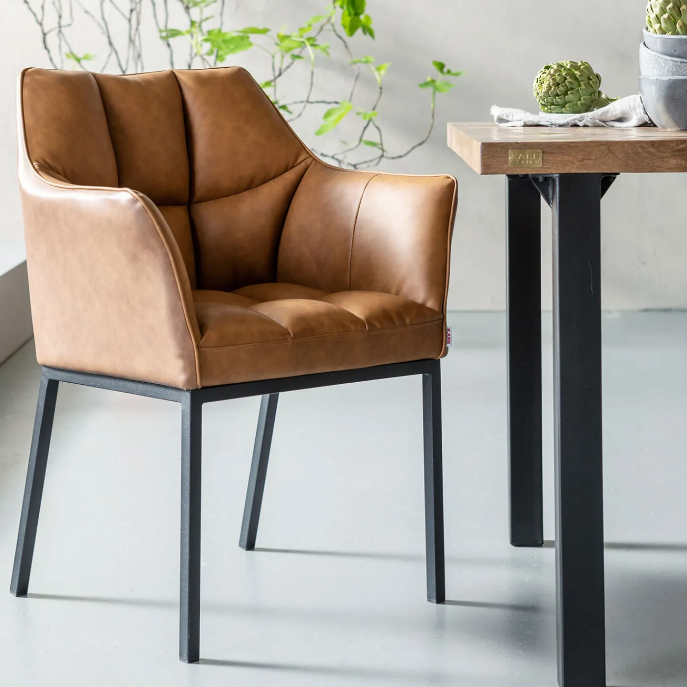 KARE Design Chaise A. Acc. Thinktank Marron