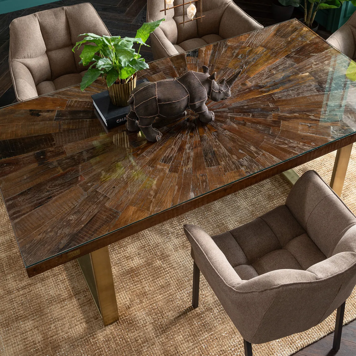 KARE Design Chaise A. Acc. Thinktank Marron Clair