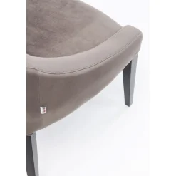 KARE Design Chaise Black Mode Velours Gris