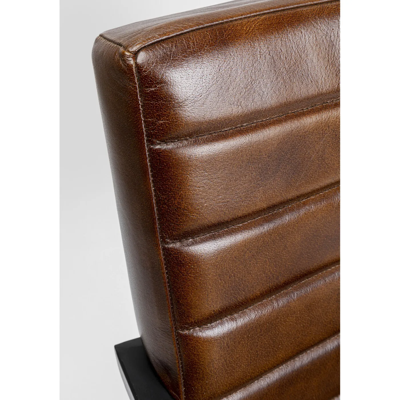 KARE Design Chaise Cantilever Lola Cuir Marron