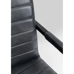 KARE Design Chaise Cantilever Lola Cuir Gris