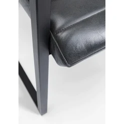 KARE Design Chaise Cantilever Lola Cuir Gris