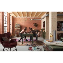 KARE Design Chaise Cantilever Riffle Buffalo Marron