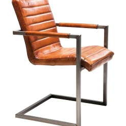 KARE Design Chaise Cantilever Riffle Buffalo Marron