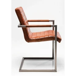 KARE Design Chaise Cantilever Riffle Buffalo Marron