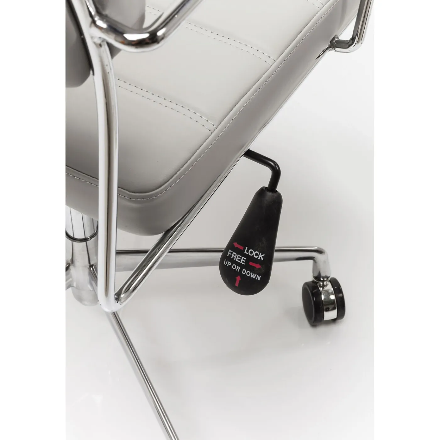 KARE Design Chaise De Bureau Pivotante Dottore Gris