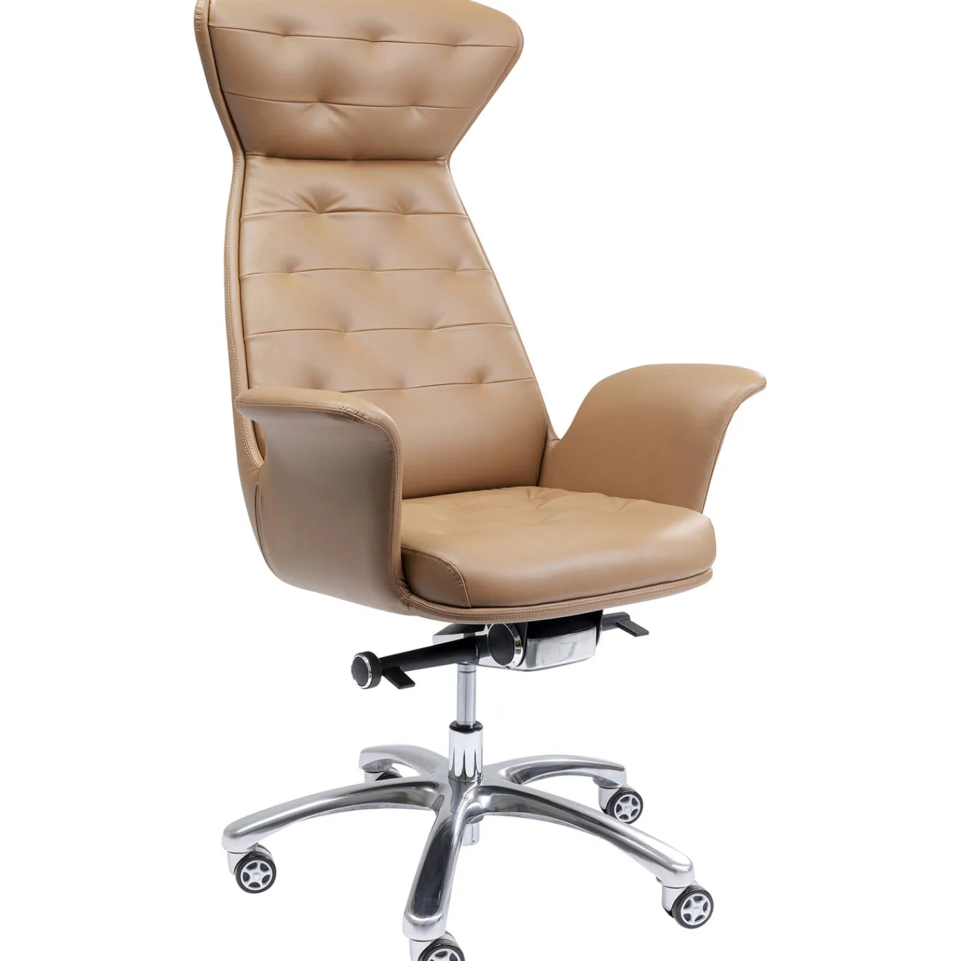 KARE Design Chaise De Bureau Pivotante Brady Argente