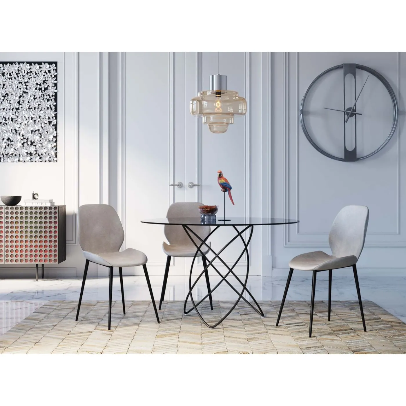 KARE Design Chaise Honey Moon Gris