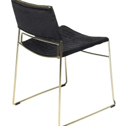 KARE Design Chaise Hugo Noir/Dore