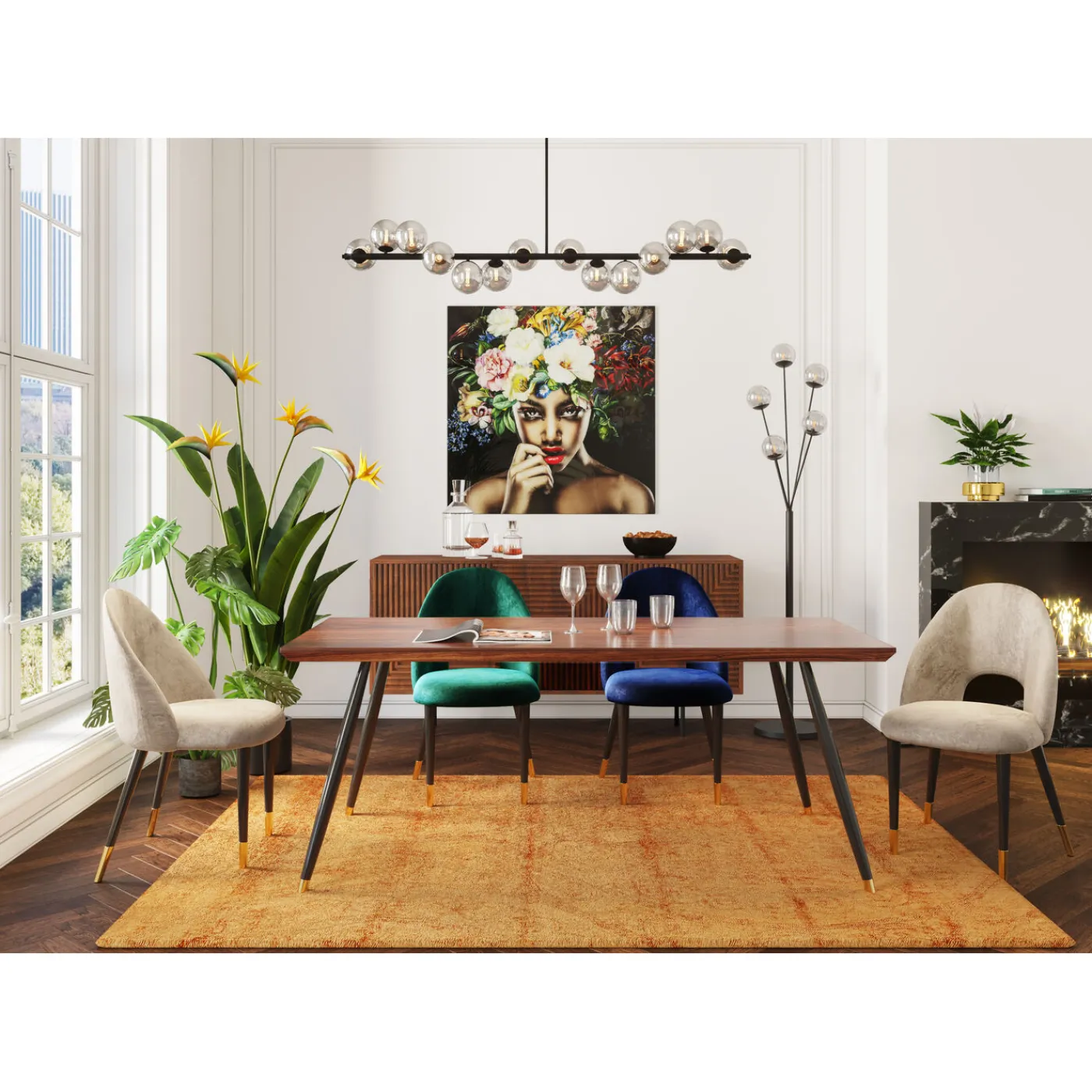 KARE Design Chaise Iris Velours Beige