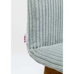 KARE Design Chaise Lara Velours Cotele Bleu