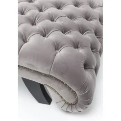 KARE Design Chaise Longue Desire Velours Argente