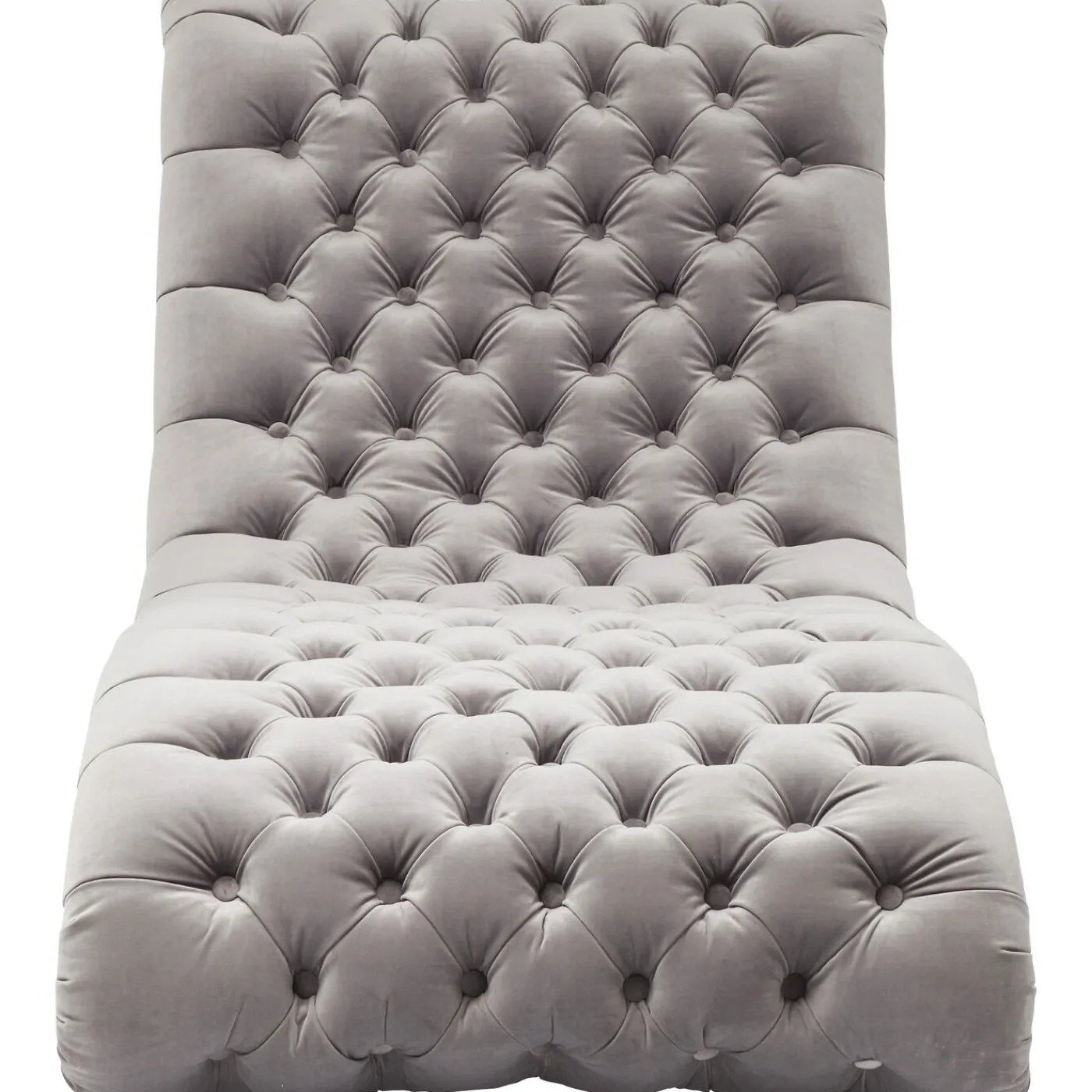 KARE Design Chaise Longue Desire Velours Argente