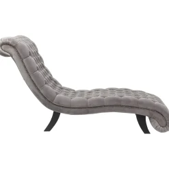 KARE Design Chaise Longue Desire Velours Argente