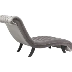 KARE Design Chaise Longue Desire Velours Argente
