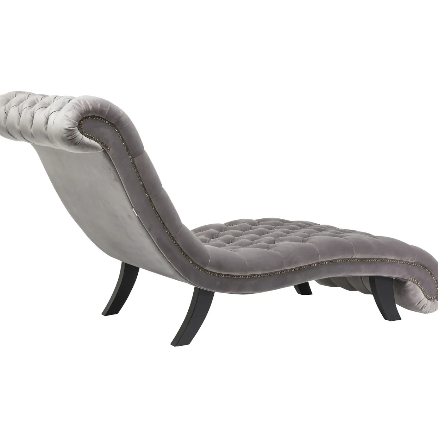 KARE Design Chaise Longue Desire Velours Argente