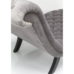 KARE Design Chaise Longue Desire Velours Argente