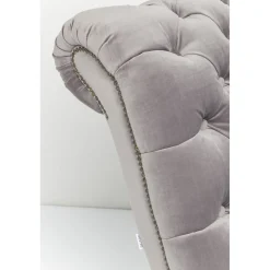 KARE Design Chaise Longue Desire Velours Argente