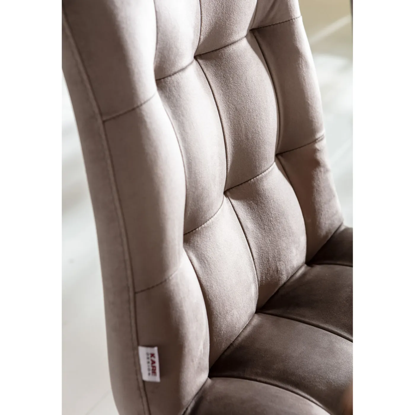 KARE Design Chaise Moritz Velours Gris