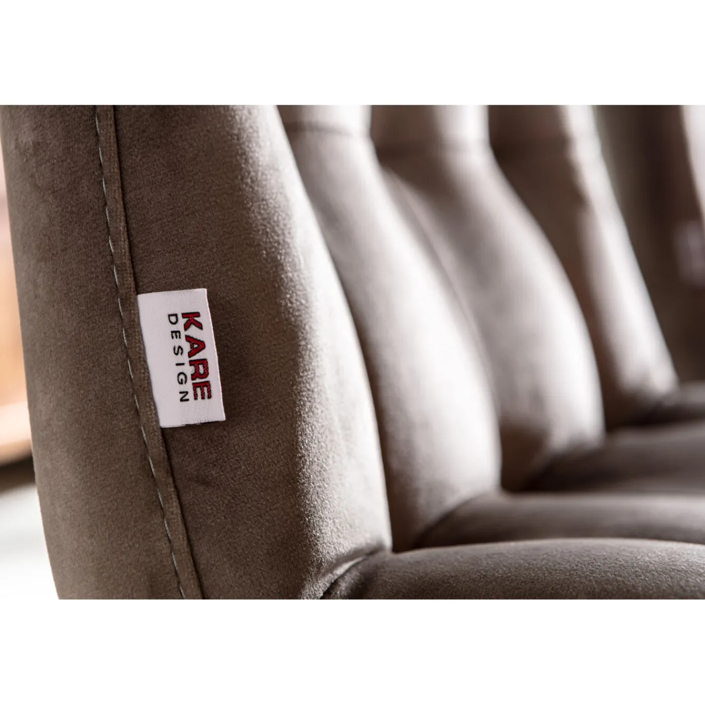 KARE Design Chaise Moritz Velours Gris