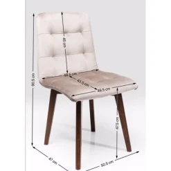 KARE Design Chaise Moritz Velours Gris