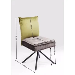 KARE Design Chaise Pivotante Chelsea Vert