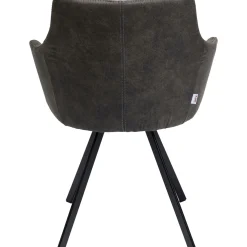 KARE Design Chaise Pivotante Coco Anthracite