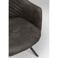 KARE Design Chaise Pivotante Coco Anthracite