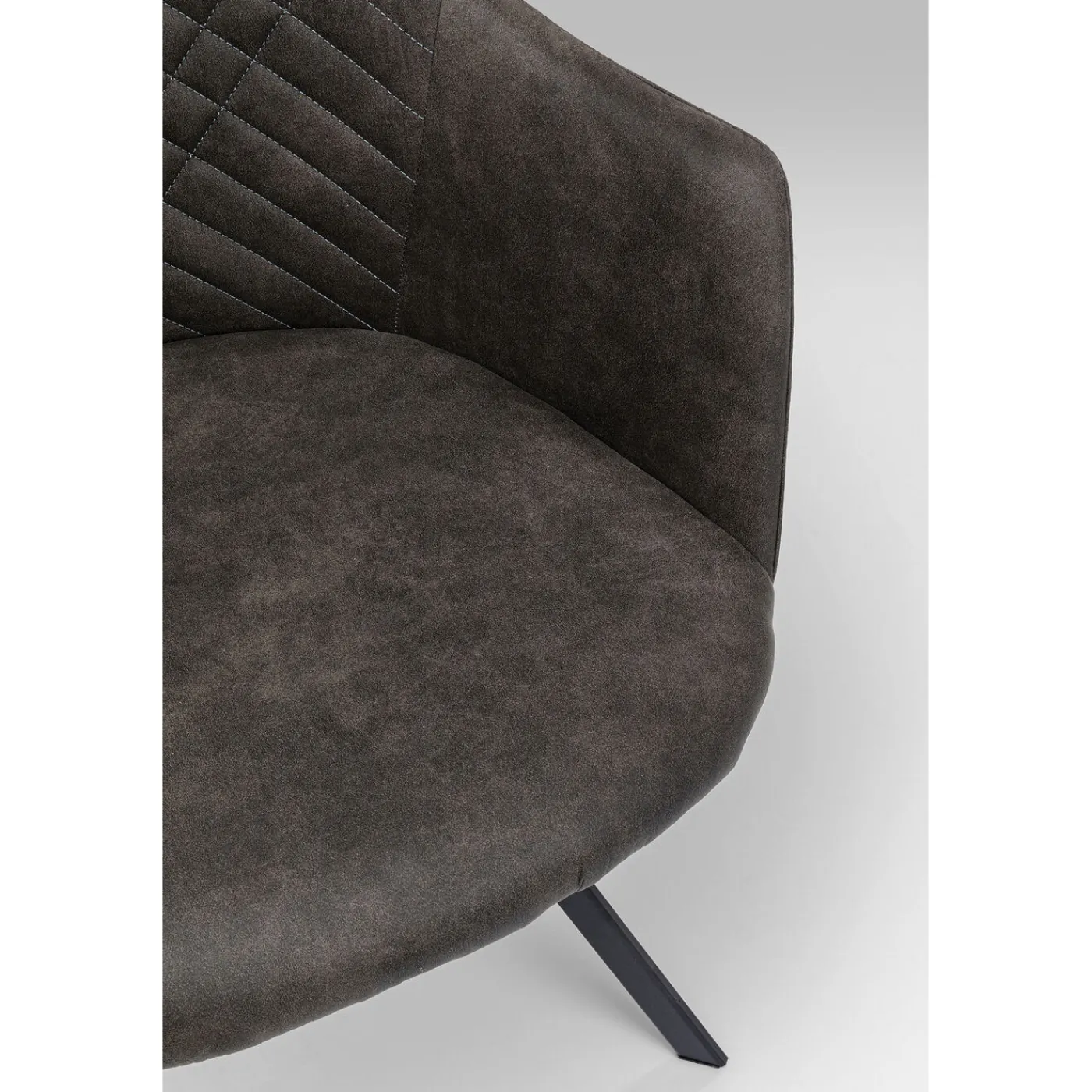 KARE Design Chaise Pivotante Coco Anthracite