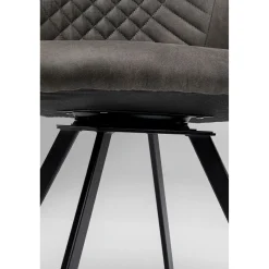KARE Design Chaise Pivotante Coco Anthracite