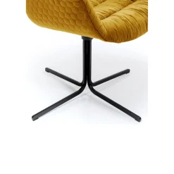 KARE Design Chaise Pivotante Colmar Jaune